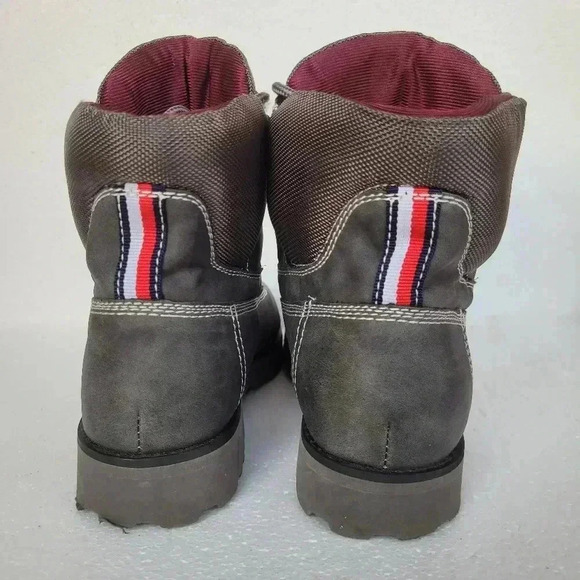 Tommy Hilfiger Poma Combat Boots Womens 9 M Gray Lace Up - Picture 2 of 6